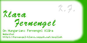 klara fernengel business card
